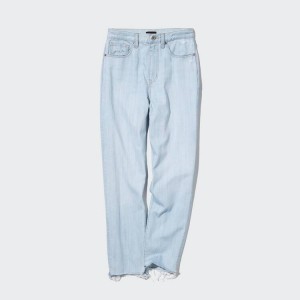 Dámské Džíny Uniqlo Peg High Rise Distressed Blankyt | HRBWTSF-84