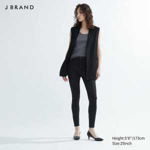 Dámské Kalhoty Uniqlo Jnd Jeggings Černé | MUDARKY-05