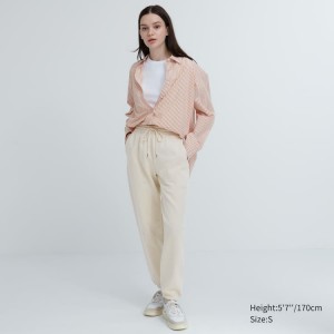 Dámské Kalhoty Uniqlo Joggers Béžový | RMUWOBA-13