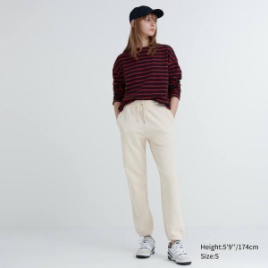 Dámské Kalhoty Uniqlo Joggers (Long) Béžový | AIBXRFN-02