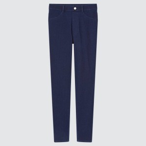 Dámské Legíny Uniqlo Ultra Stretch High Rise Denim (2021 Season) Blankyt | RDPSCJE-46