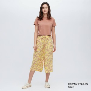 Dámské Loungewear Uniqlo Relaco 3/4 Žluté | KPULXFV-23