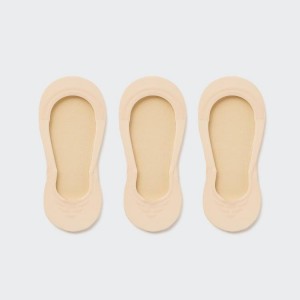 Dámské Ponožky Uniqlo Sheer Invisible No-show (Three Pairs) Béžový | SMPWITH-09