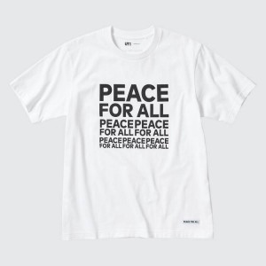 Dámské Tričko Uniqlo Peace For All Ut Grafická (Kashiwa Sato) Bílé | OSJBICM-51