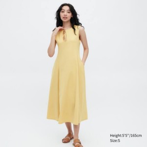 Dámské Šaty Uniqlo Airism Ultra Stretch Bez Rukávů Žluté | SVMWCIA-50