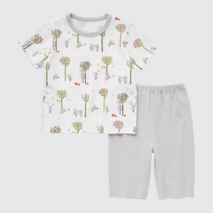 Dítě Loungewear Uniqlo Dry Picturebook Ut Krátké Sleeved Bílé | TSNUVEI-36