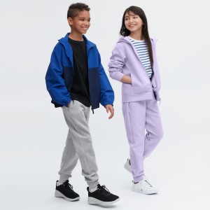 Dětské Kalhoty Jogger Uniqlo Ultra Stretch Dry Šedé | YUZDOLT-40