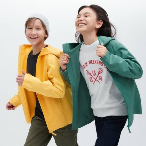 Dětské Parka Uniqlo Blocktech S Kapucí Žluté | BAYJOLW-23