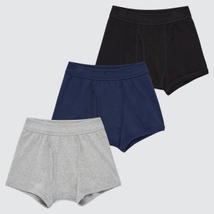 Dětské Spodní Prádlo Uniqlo Boxers (Three Pack) Šedé Blankyt Černé | VUGZWRC-85