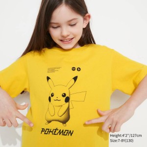 Dětské Tričko Uniqlo Pokemon Ut Grafická Žluté | WITHCRM-37