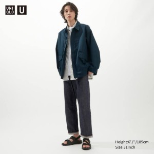 Pánské Džíny Uniqlo Selvedge Regular Fit Tmavě Blankyt | SOKRGQF-62