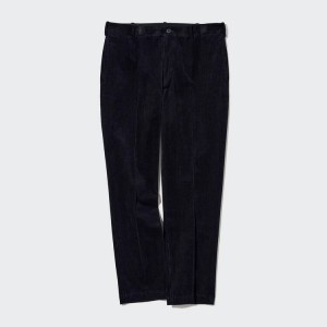 Pánské Kalhoty Uniqlo Smart Corduroy Ankle Length (Long) Tmavě Blankyt | KVWGUQH-01