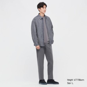 Pánské Kalhoty Uniqlo Smart Pohodlí Ankle Length (Long) Šedé | ZJQANFB-28