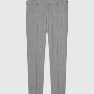 Pánské Kalhoty Uniqlo Smart Pohodlí Glen Checked Ankle Length Šedé | RBQHANP-63