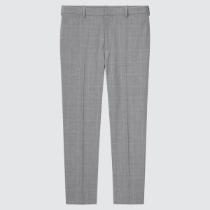 Pánské Kalhoty Uniqlo Smart Pohodlí Glen Checked Ankle Length (Long) Šedé | PONELGC-78