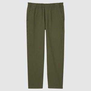 Pánské Kalhoty Uniqlo Washed Jersey Ankle Length Tmavě Zelene | LGXUZSM-05