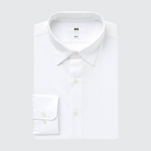 Pánské Košile Uniqlo Easy Care Broadcloth Stretch Slim Fit (Regular Collar) Bílé | BREWOLV-69