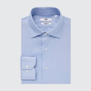 Pánské Košile Uniqlo Super Non-iron Slim Fit (Semi-cutaway Collar) Světle Blankyt | JQAZRKV-08