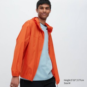 Pánské Parka Uniqlo Uv Protection 3d Cut Pocketable Oranžové | LUZXIVY-07