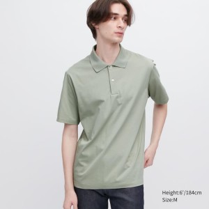 Pánské Polo Triko Uniqlo Airism Krátké Sleeve Zelene | OSUCWXL-90