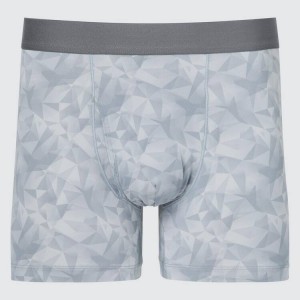 Pánské Spodní Prádlo Uniqlo Airism Geometric Boxers Šedé | NBWJYKQ-57