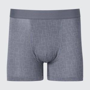 Pánské Spodní Prádlo Uniqlo Airism Printed Boxers Šedé | YNHRXSG-06