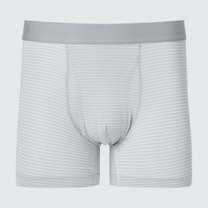 Pánské Spodní Prádlo Uniqlo Airism Pruhovaný Boxers Šedé | XBYGAML-96