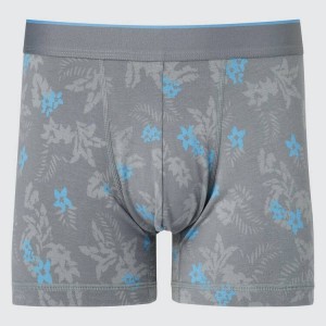 Pánské Spodní Prádlo Uniqlo Bavlněné Low Rise Printed Boxerské Šedé | ZRPSHNU-41