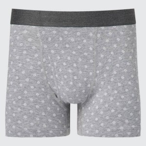 Pánské Spodní Prádlo Uniqlo Bavlněné Printed Boxerské Šedé | TPDKURZ-69