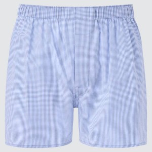 Pánské Spodní Prádlo Uniqlo Woven Checked Boxerské Blankyt | RPOAFKH-68