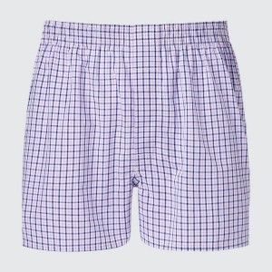 Pánské Spodní Prádlo Uniqlo Woven Checked Boxerské Světle Fialové | KWMNTRC-56