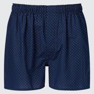 Pánské Spodní Prádlo Uniqlo Woven Dotted Print Boxers Tmavě Blankyt | XBYPRWM-26