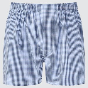 Pánské Spodní Prádlo Uniqlo Woven Multicoloured Checked Boxerské Blankyt | BELVUJP-29