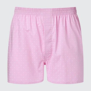 Pánské Spodní Prádlo Uniqlo Woven Patterned Boxerské Růžové | TSCDMAI-67