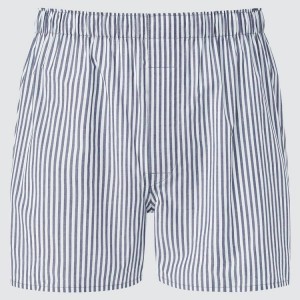 Pánské Spodní Prádlo Uniqlo Woven Pruhovaný Boxerské Blankyt | VSPDCHZ-82