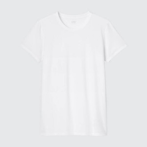 Pánské Tričko Uniqlo Airism Dry-ex Mesh Crew Neck Krátké Sleeved Bílé | VNDORLY-59