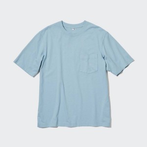 Pánské Tričko Uniqlo Oversized Pocket Crew Neck Half Sleeved Blankyt | JYEMPGX-40