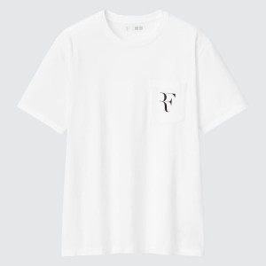 Pánské Tričko Uniqlo Roger Federer Rf Grafická Bílé | EQZRVXL-38