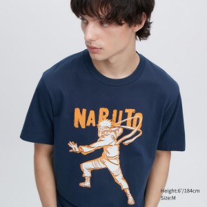 Pánské Tričko Uniqlo Ut Archive Naruto Grafická Tmavě Blankyt | NHIRPVW-73