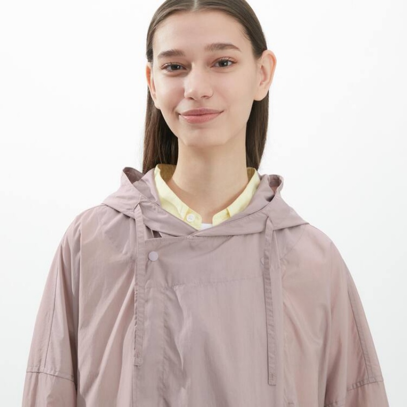 Dámské Bundy Uniqlo U Poncho Růžové | RVILHTE-20