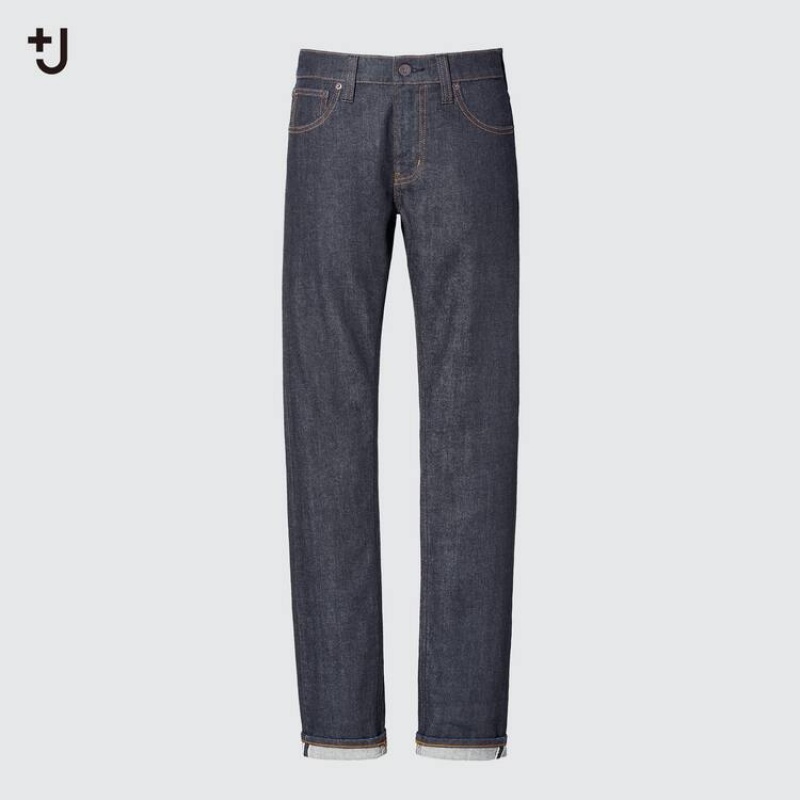 Dámské Džíny Uniqlo +j Selvedge Rovný Leg Šedé | NKHELIP-82