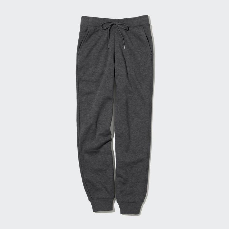 Dámské Kalhoty Jogger Uniqlo Heattech Pile Podšité (Long) Tmavě Šedé | RKZCYGH-07