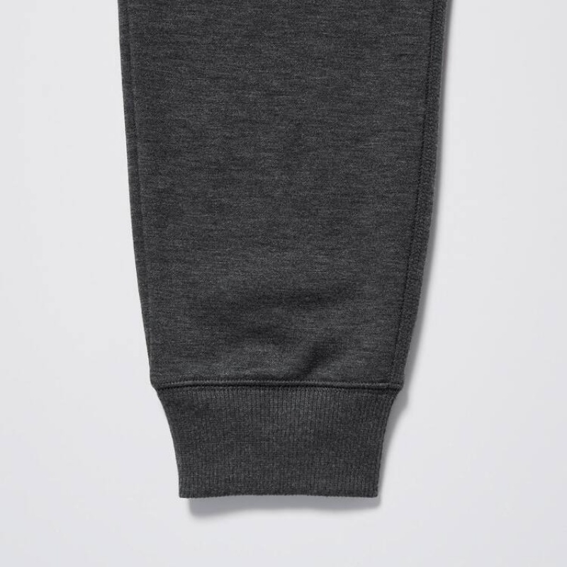 Dámské Kalhoty Jogger Uniqlo Heattech Pile Podšité (Long) Tmavě Šedé | RKZCYGH-07