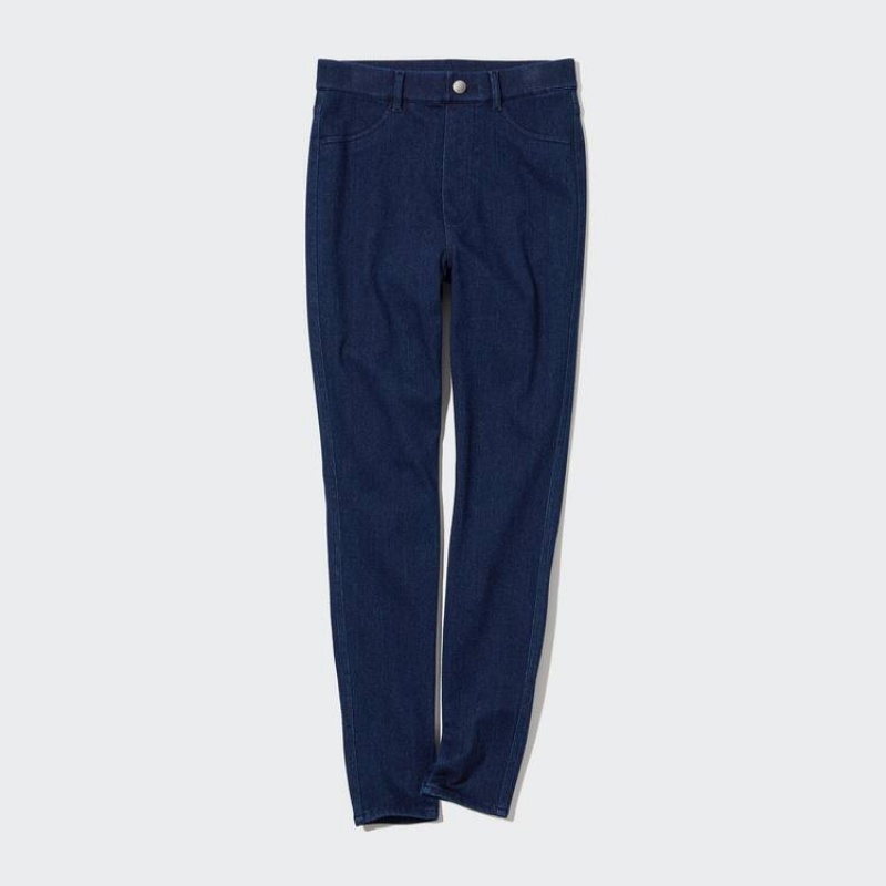 Dámské Kalhoty Uniqlo Heattech Ultra Stretch High Rise Denim Thermal Blankyt | UWHJKVS-32