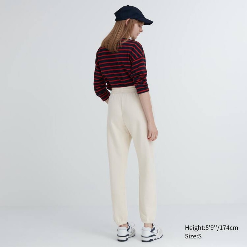 Dámské Kalhoty Uniqlo Joggers (Long) Béžový | AIBXRFN-02