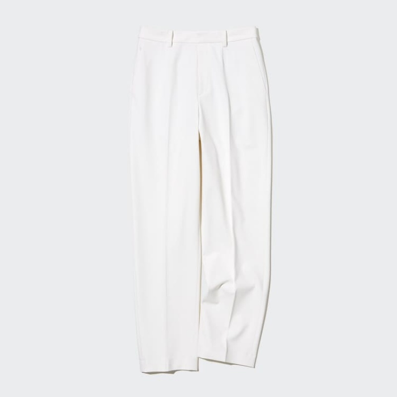 Dámské Kalhoty Uniqlo Smart Ankle Length (Long) Bílé | NXGHYCZ-72