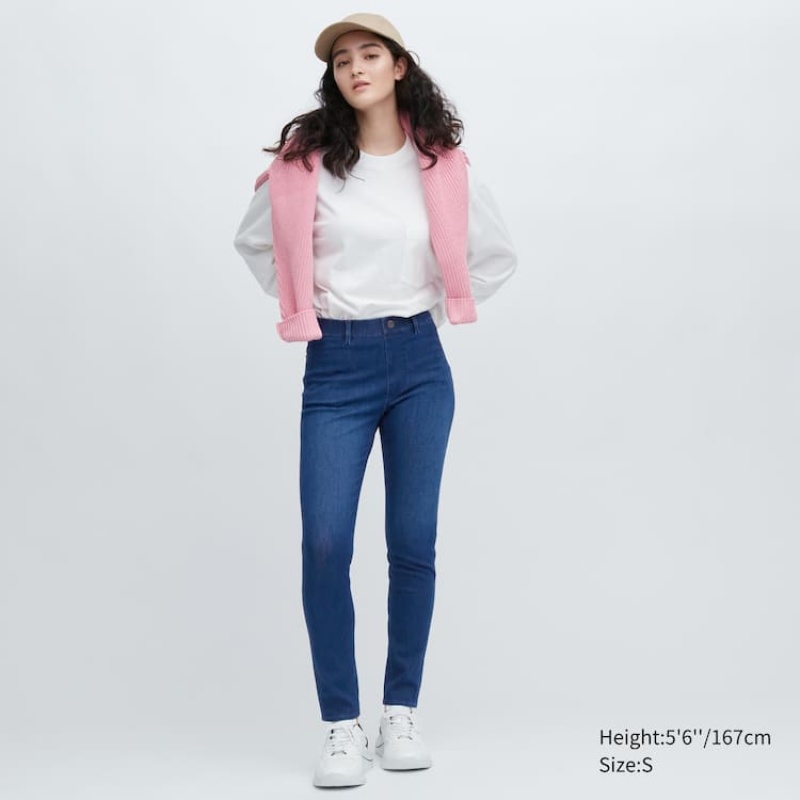 Dámské Kalhoty Uniqlo Ultra Stretch Denim Blankyt | ZHMOIRY-82