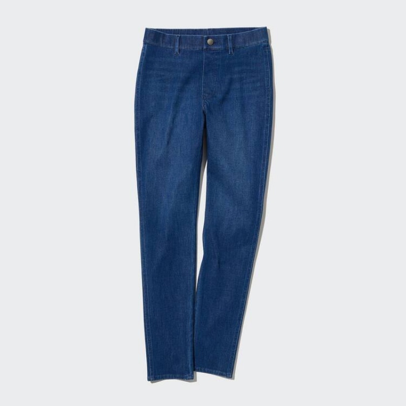 Dámské Kalhoty Uniqlo Ultra Stretch Denim (Long) Blankyt | QFENWAL-54