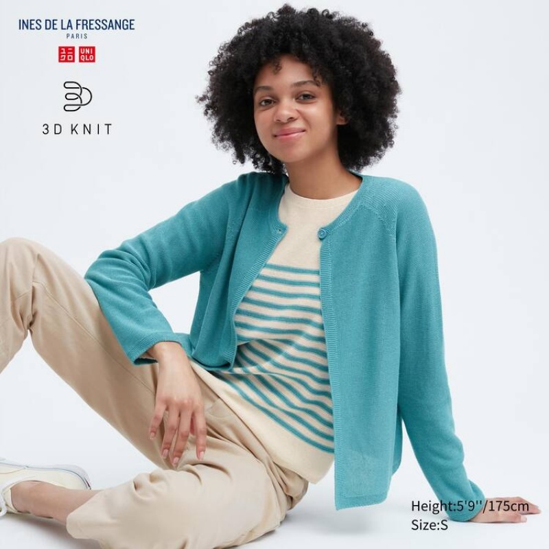 Dámské Kardigan Uniqlo Ines De La Fressange 3d Knit Seamless Blankyt | HBJCATQ-09