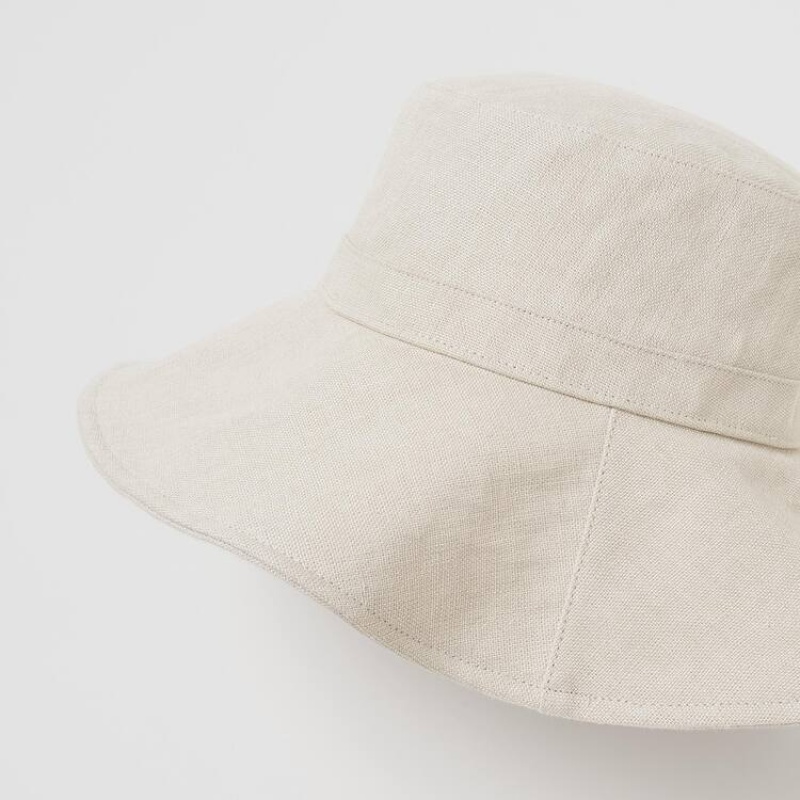 Dámské Klobouky Uniqlo Široké Brim Béžový | GZYXDAO-08